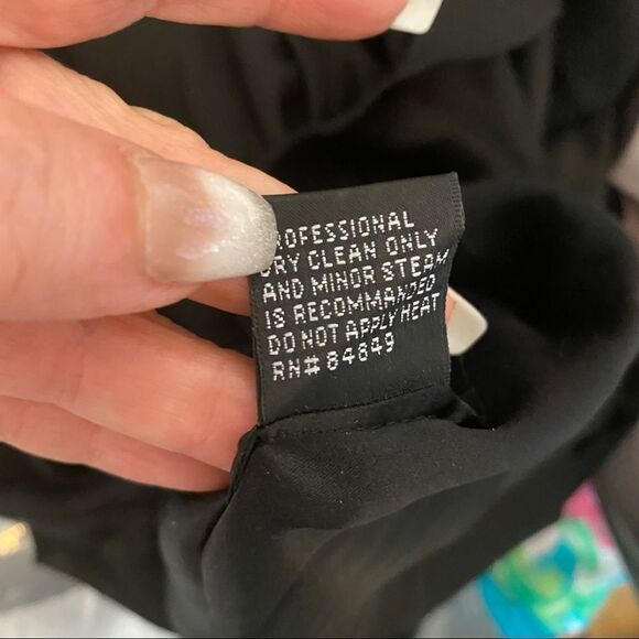 Carmen Marc Valvo Collection Black  Silk Maxi Gown 4 - Picture 11 of 11